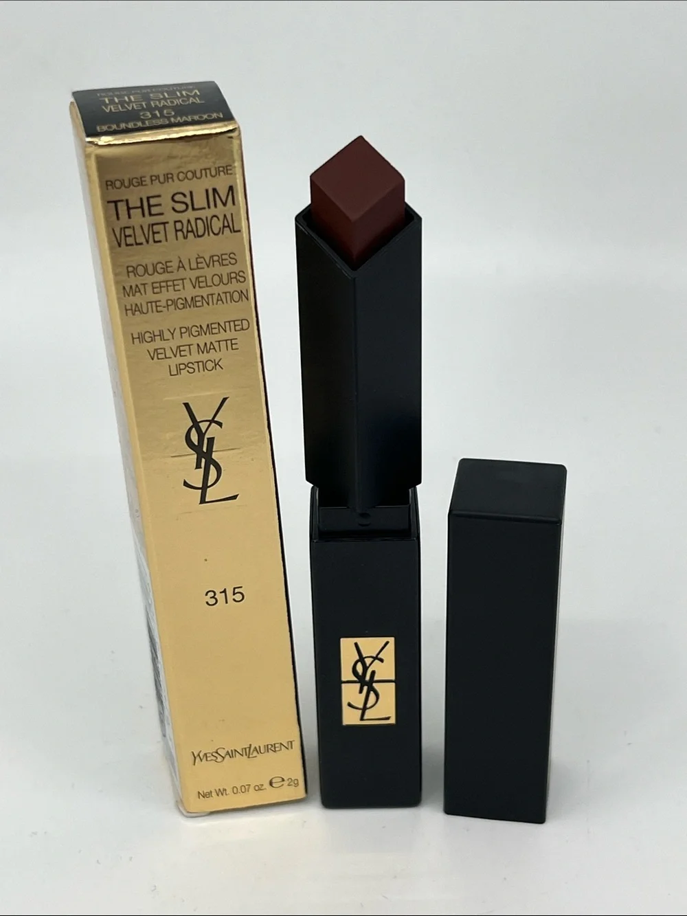 Yves Saint Laurent The Slim Velvet Matte Lipstick Boundless Maroon .08 Oz.